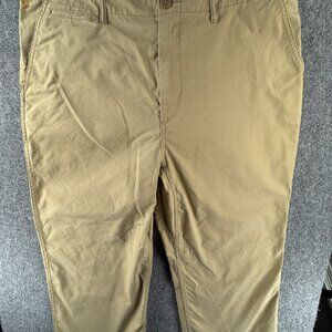 Birdwell Beach Britches Pants Beige Drawstrings Trousers Chino Capri ACTL 38X23